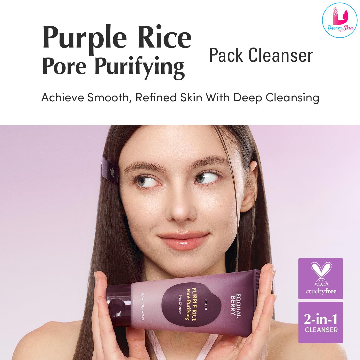 Eqqualberry Purple Rice Pore Purifying Pack Cleanser 130g